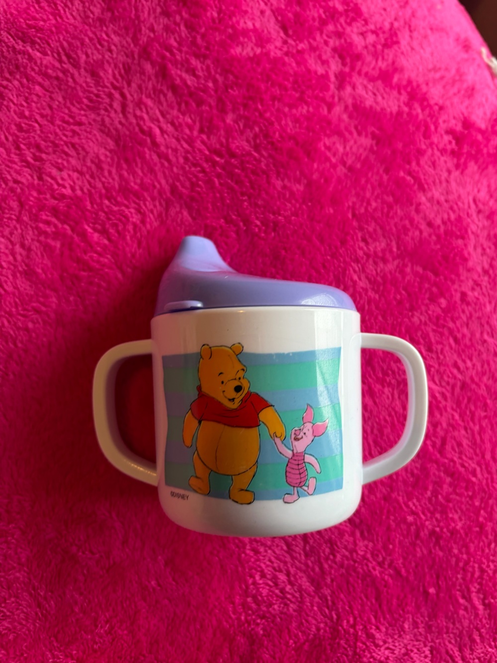 Disney White and Purple Winnie the Pooh Training Cup